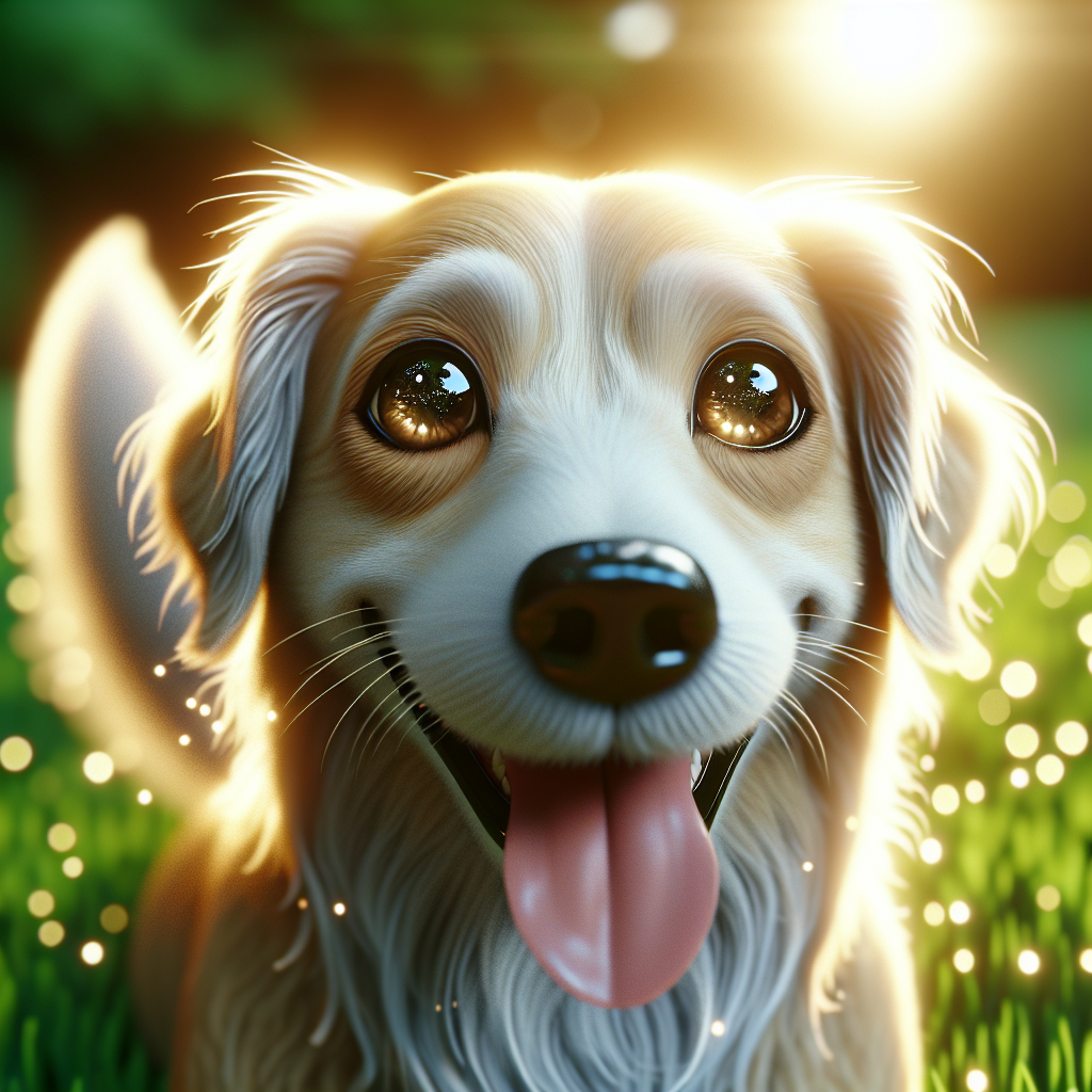 AI-generated image for: realistic image of a happy dog