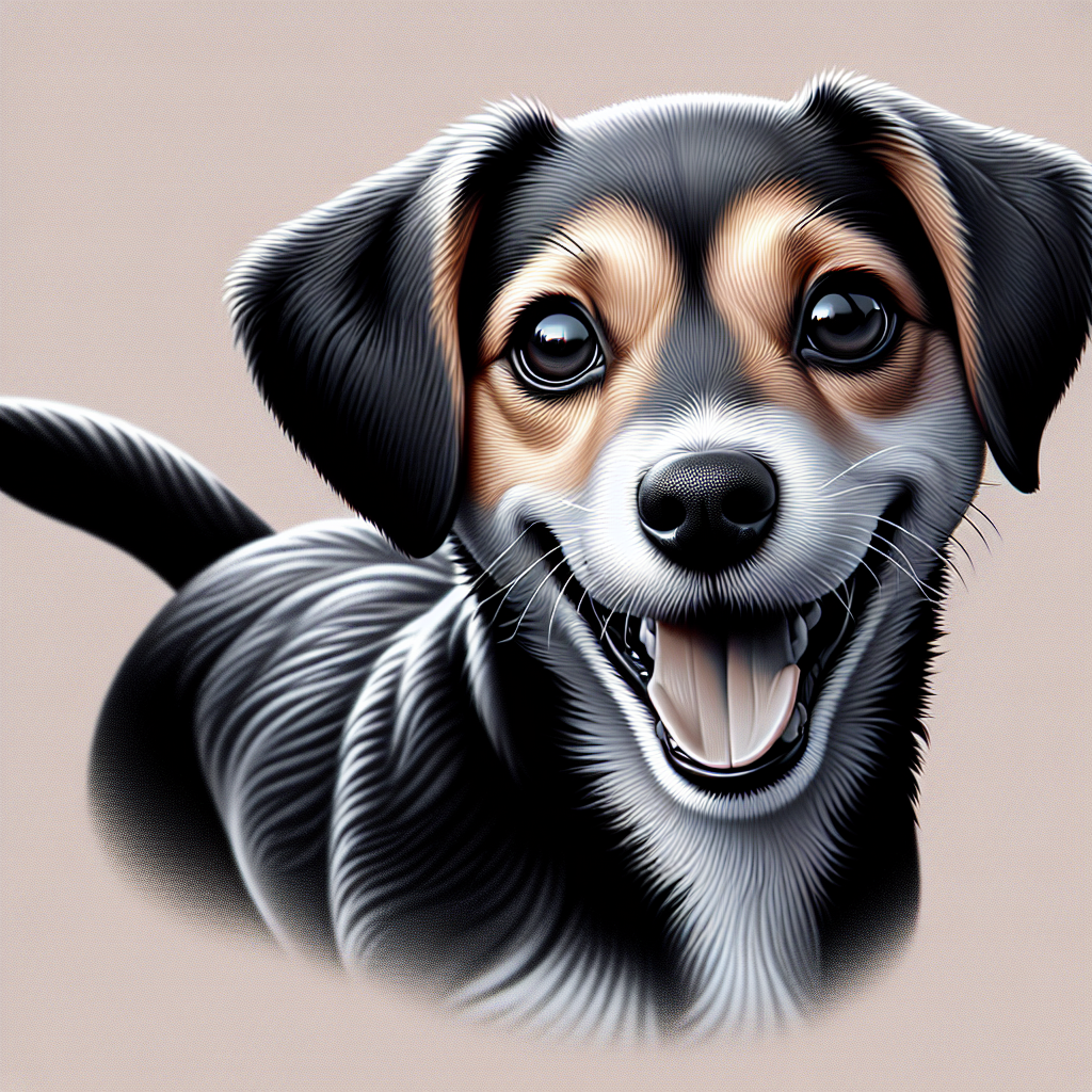 AI-generated image for: realistic image of a happy dog