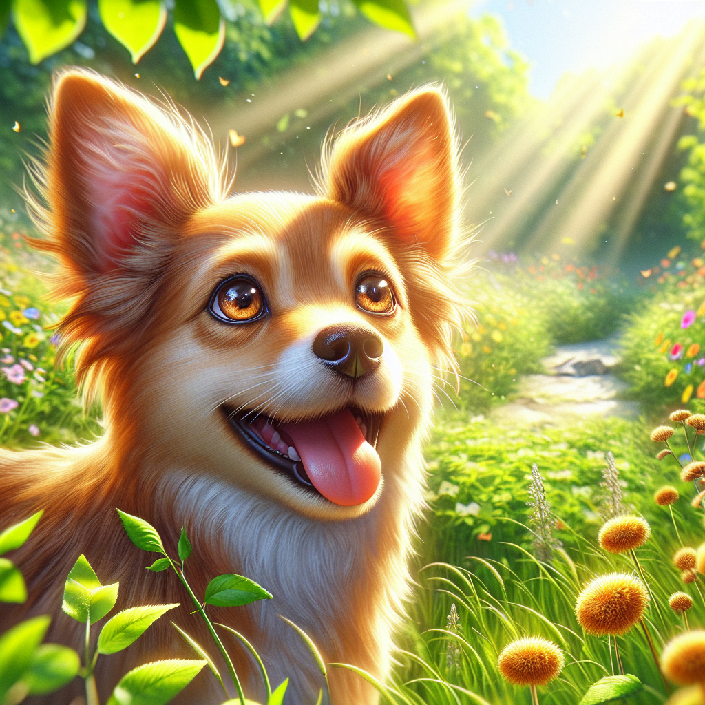 AI-generated image for: realistic image of a happy dog