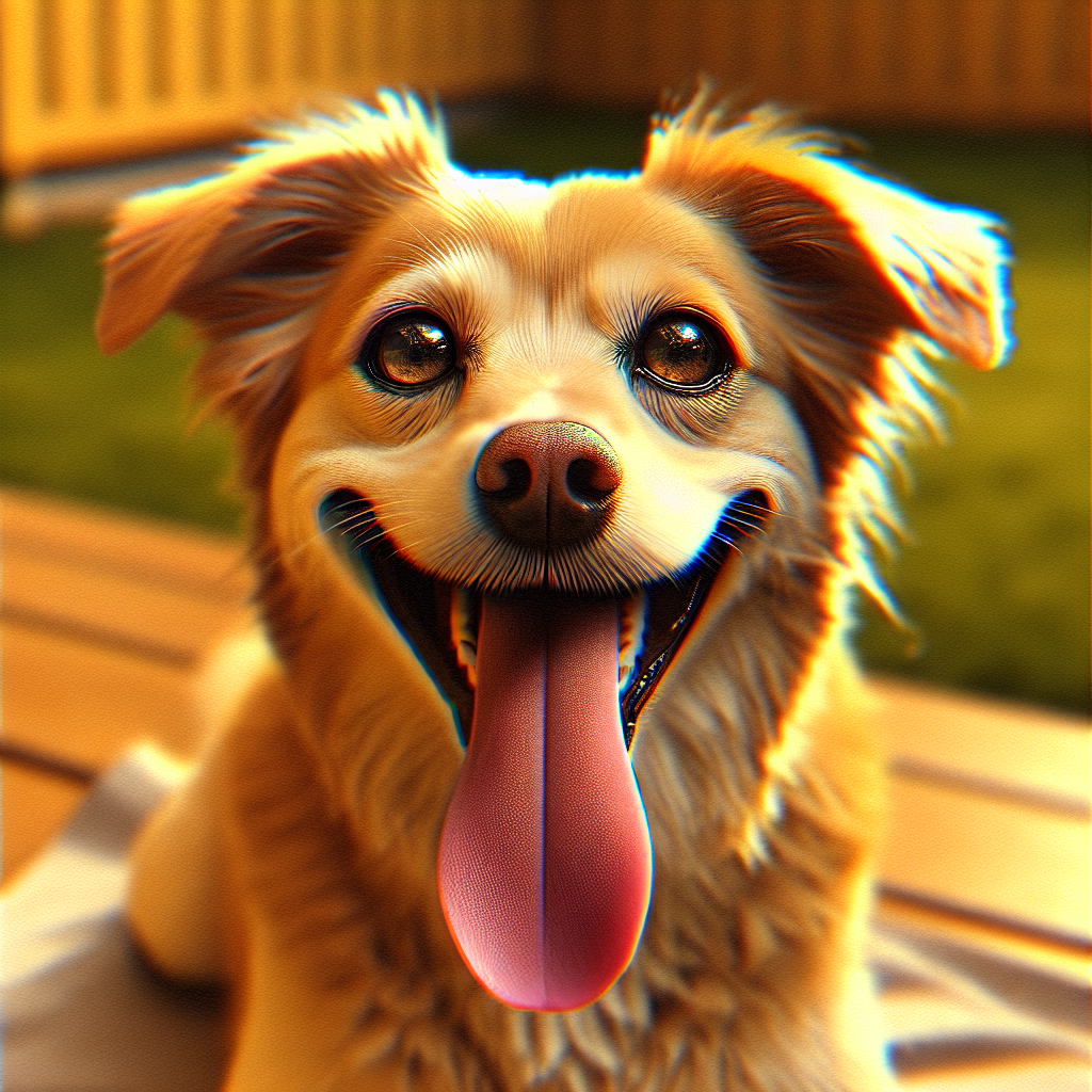 AI-generated image for: realistic image of a happy dog