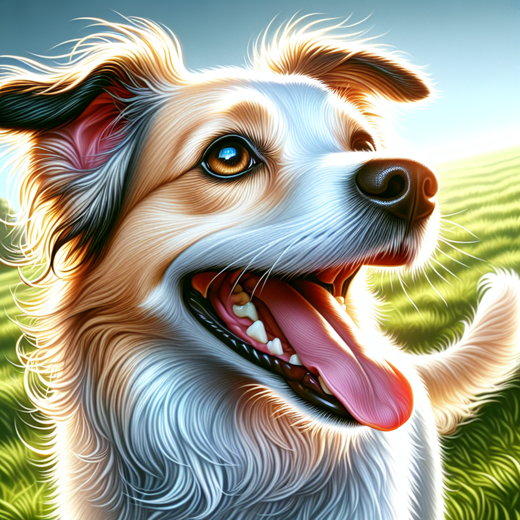 AI-generated image for: realistic image of a happy dog