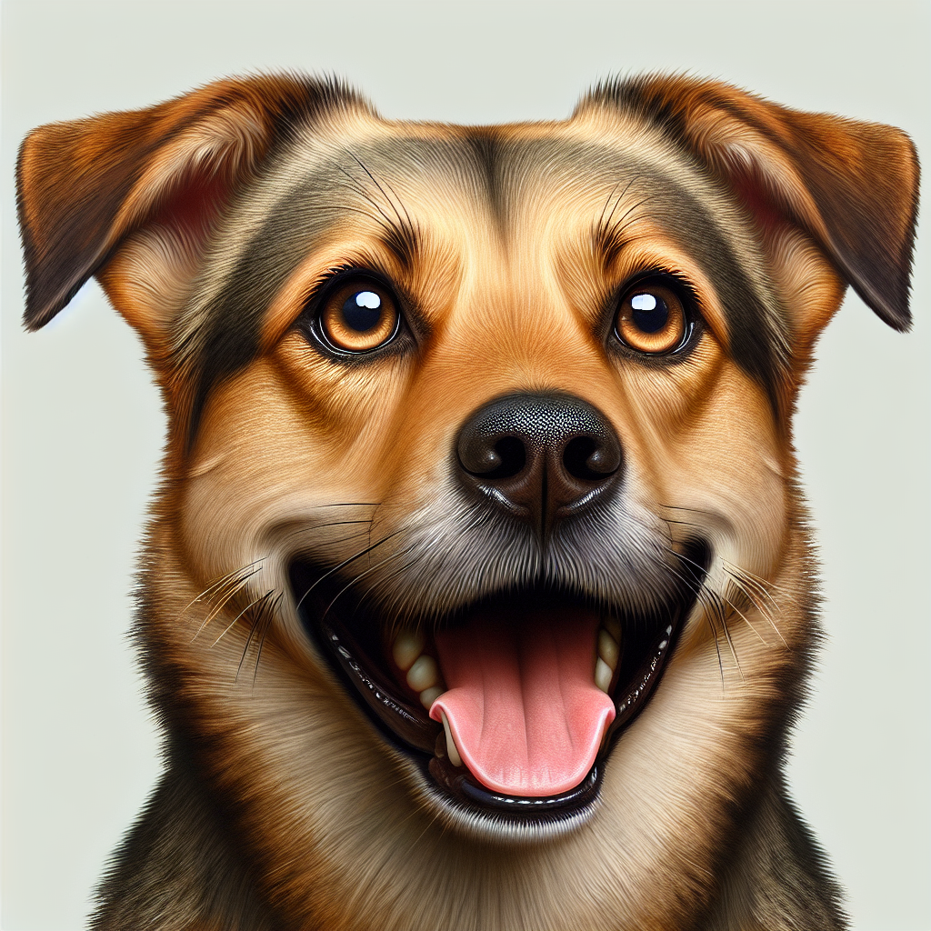 AI-generated image for: realistic image of a happy dog