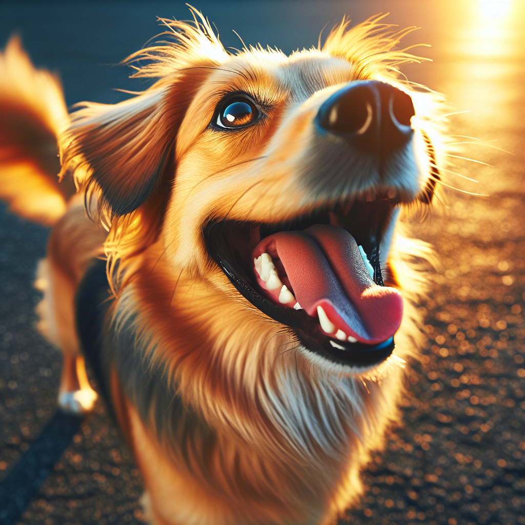 AI-generated image for: realistic image of a happy dog