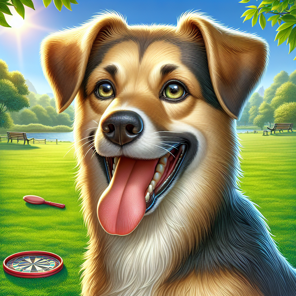 AI-generated image for: realistic image of a happy dog