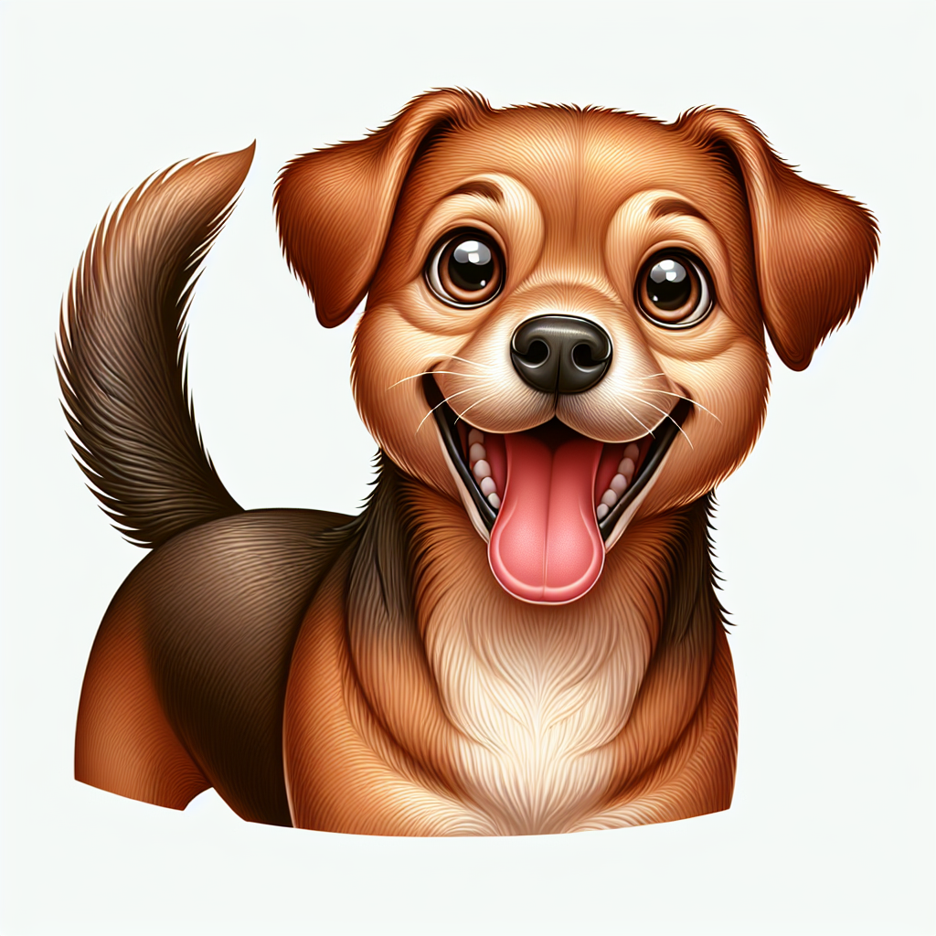 AI-generated image for: realistic image of a happy dog