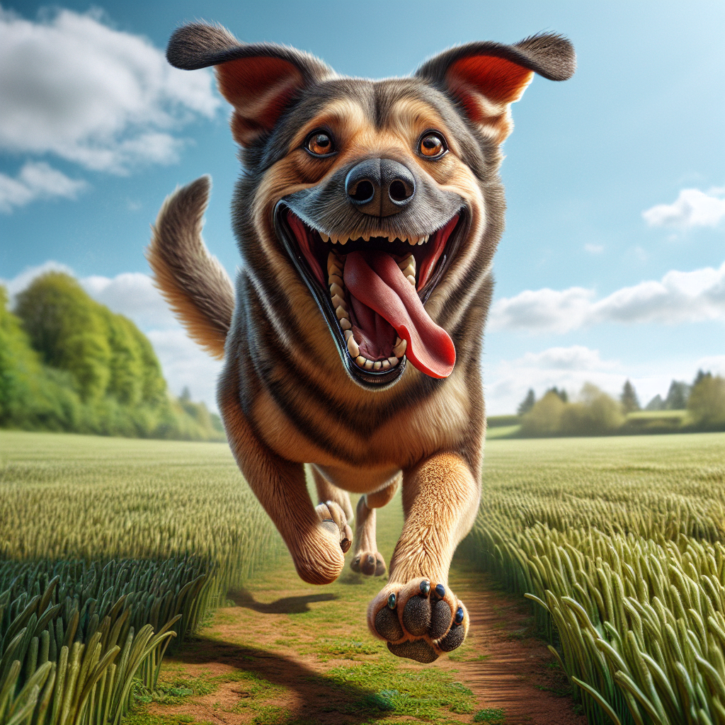 AI-generated image for: realistic image of a happy dog