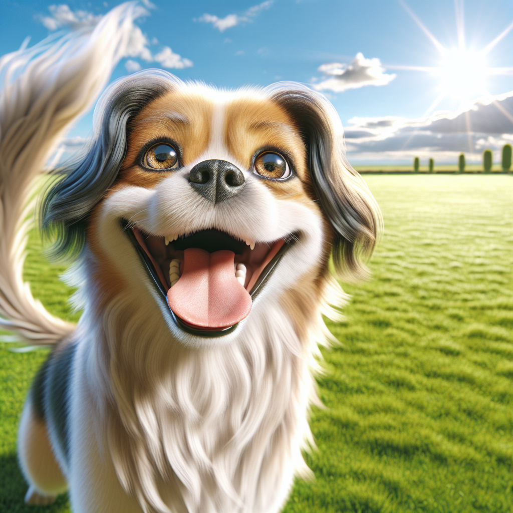 AI-generated image for: realistic image of a happy dog