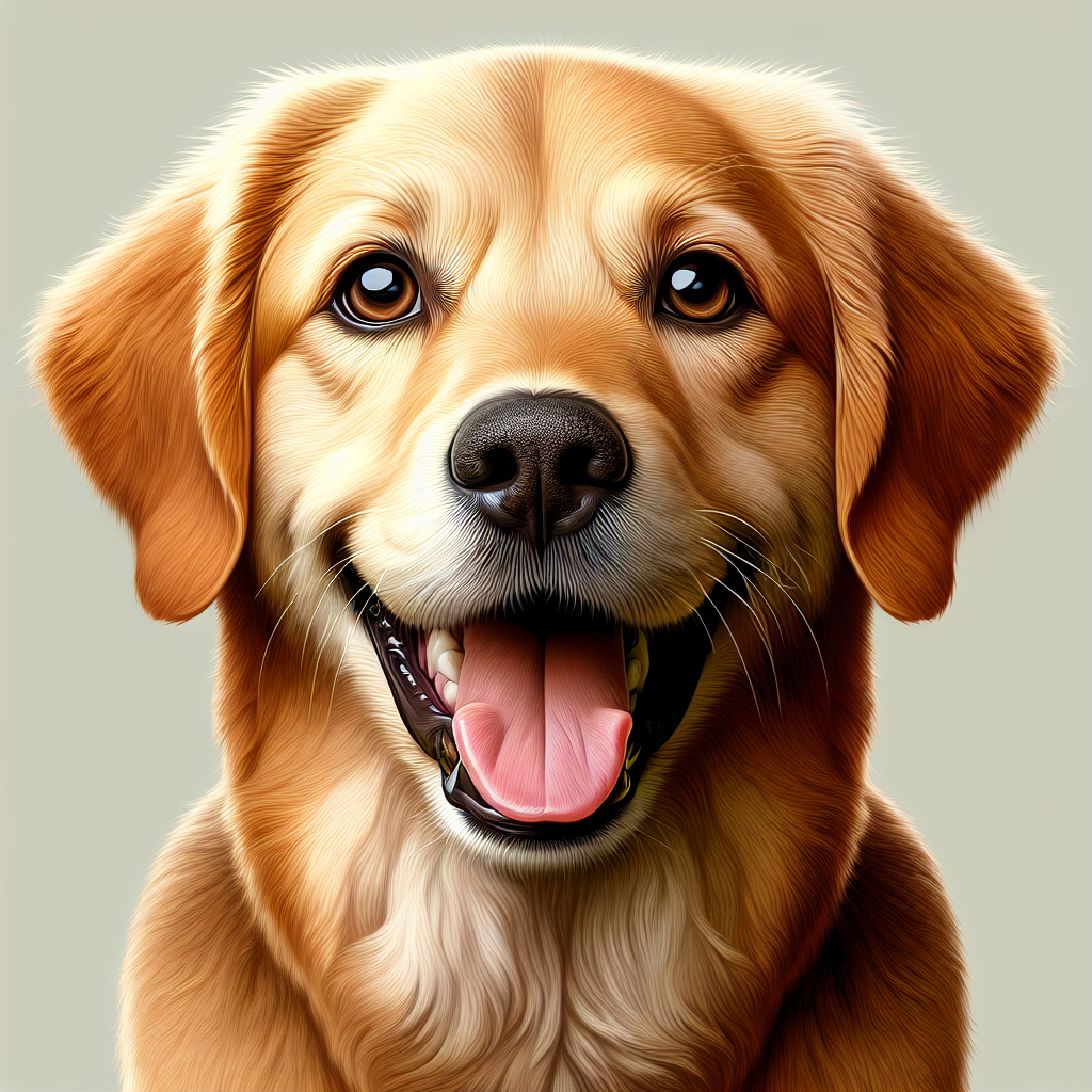 AI-generated image for: realistic image of a happy dog