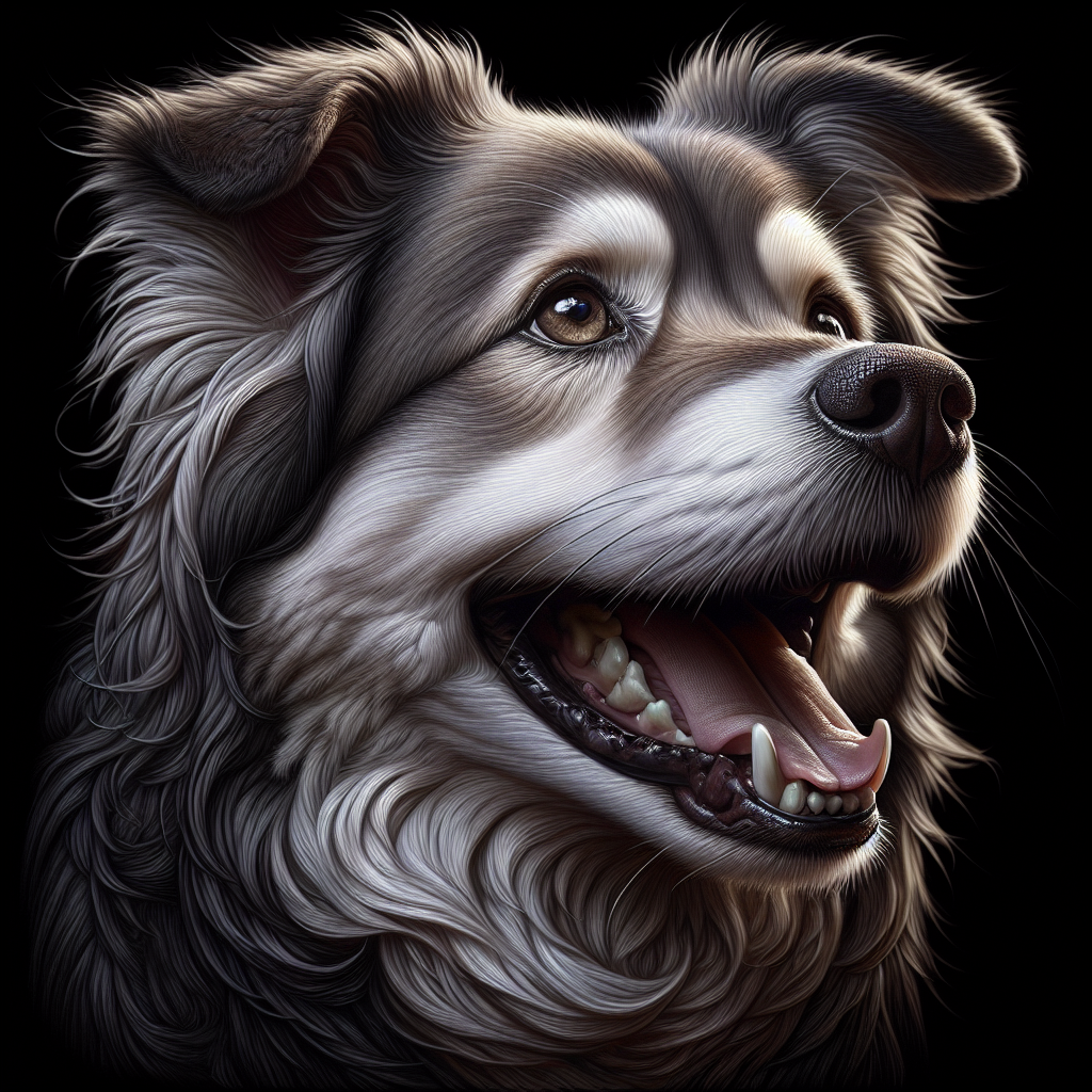 AI-generated image for: realistic image of a happy dog