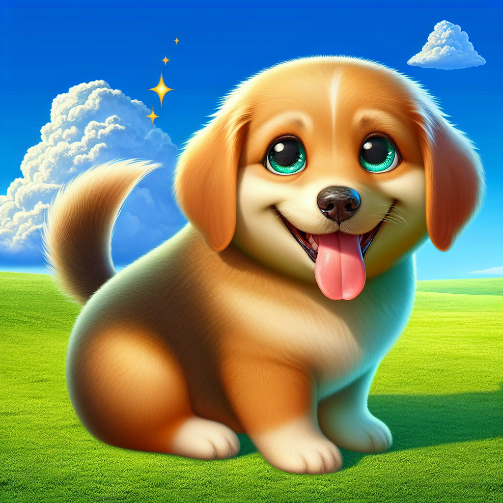 AI-generated image for: realistic image of a happy dog