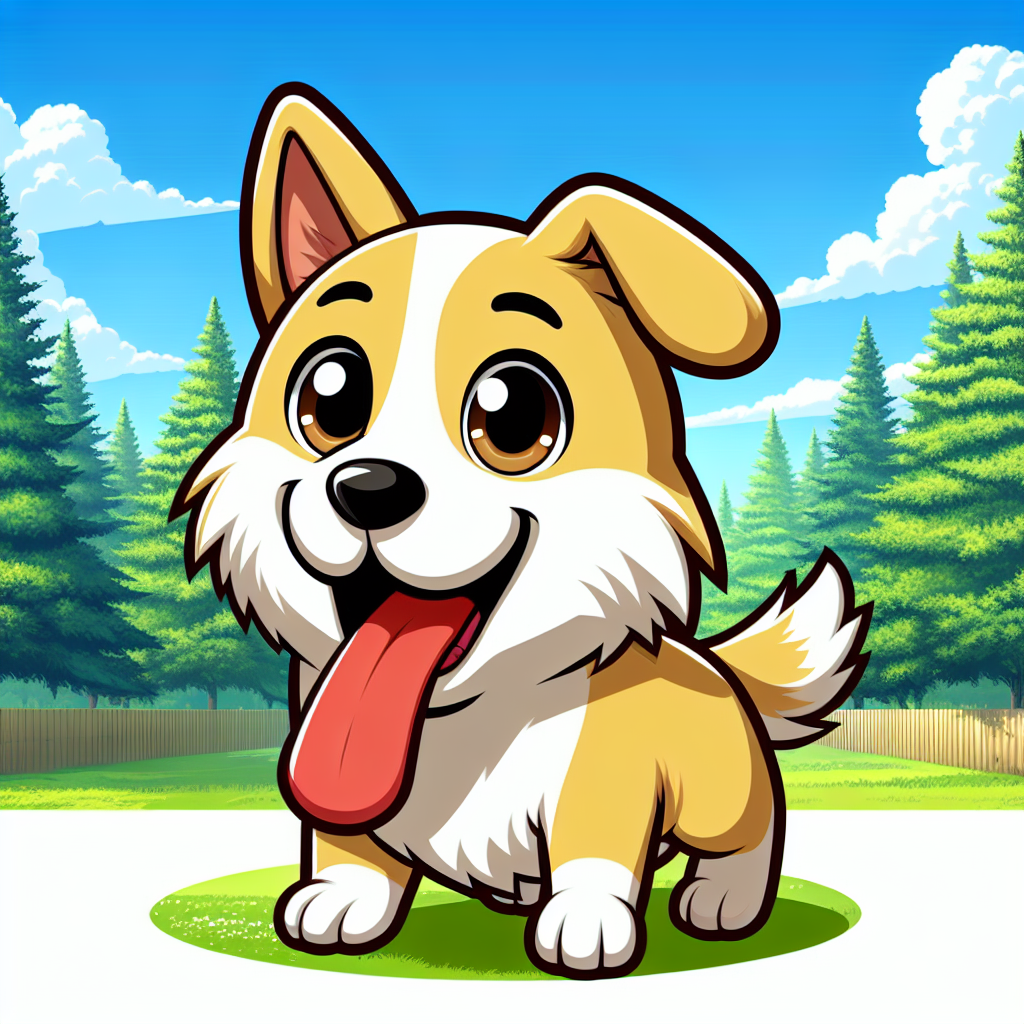 AI-generated image for: realistic image of a happy dog