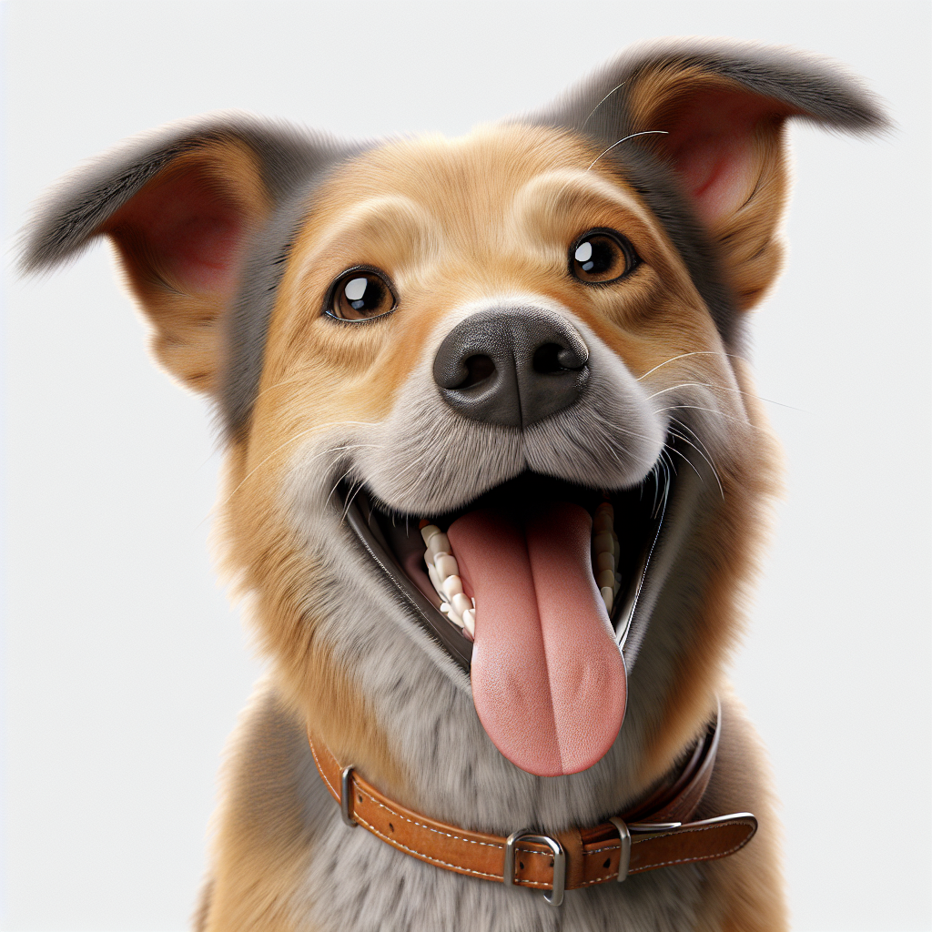 AI-generated image for: realistic image of a happy dog