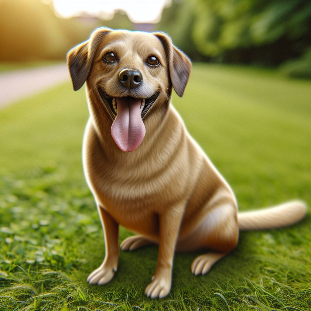 AI-generated image for: realistic image of a happy dog