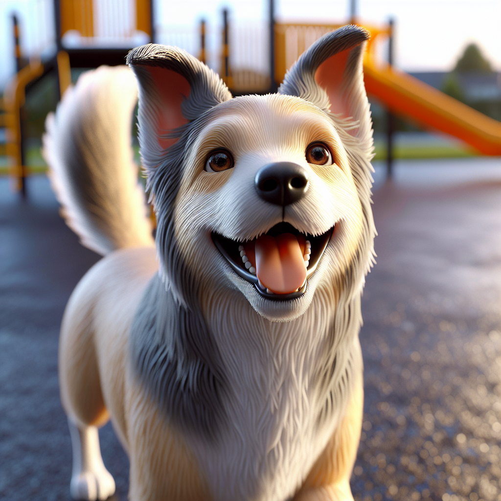 AI-generated image for: realistic image of a happy dog