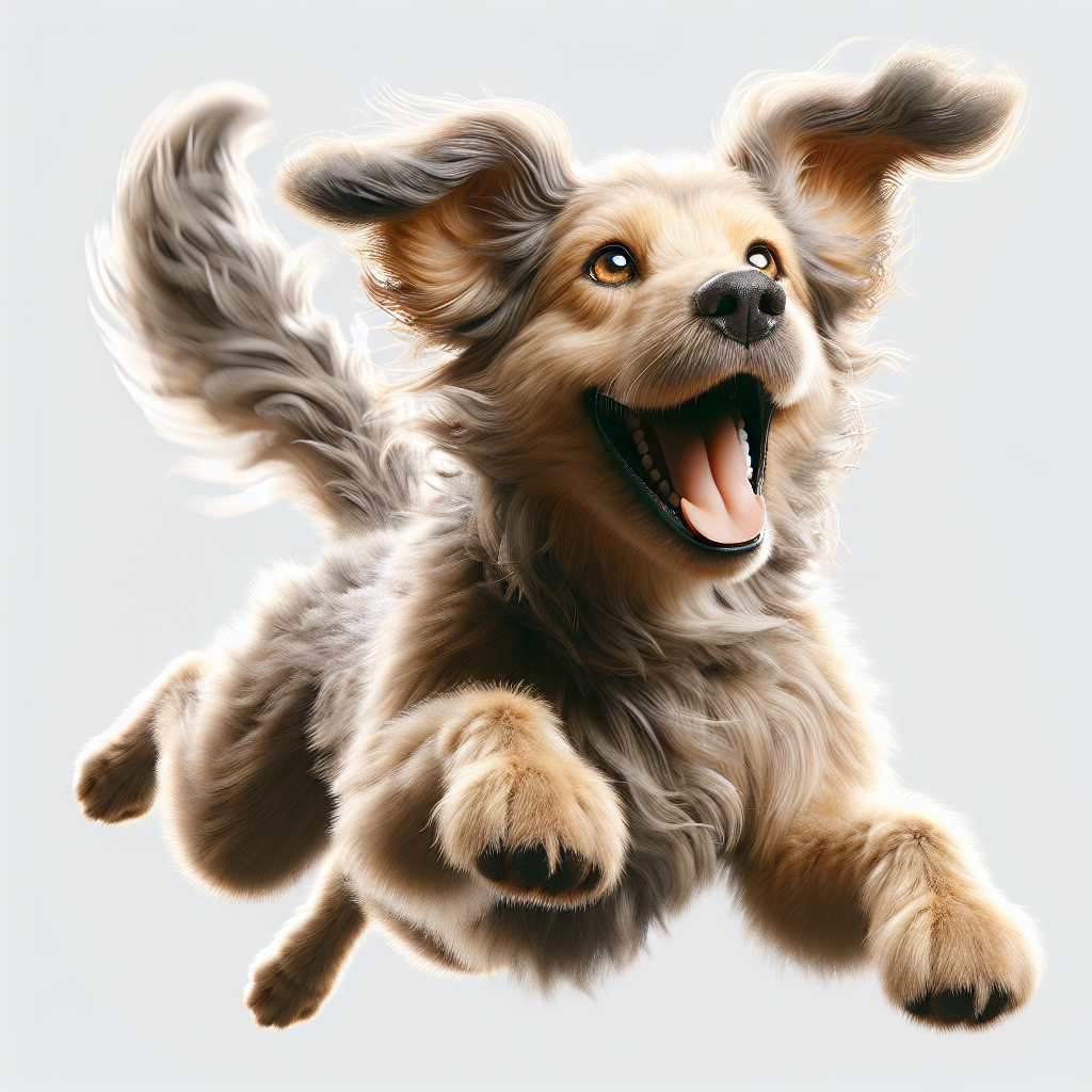 AI-generated image for: realistic image of a happy dog