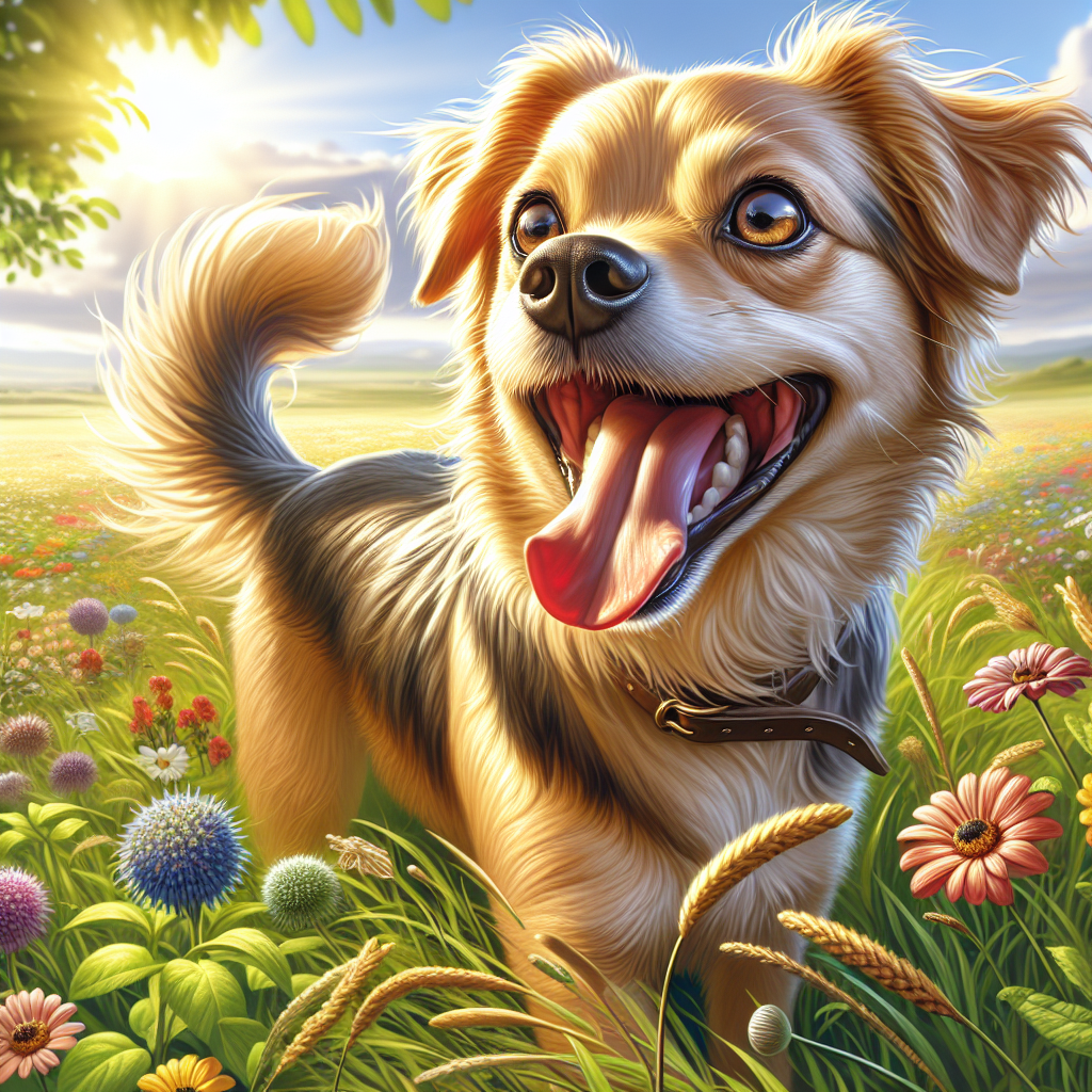 AI-generated image for: realistic image of a happy dog