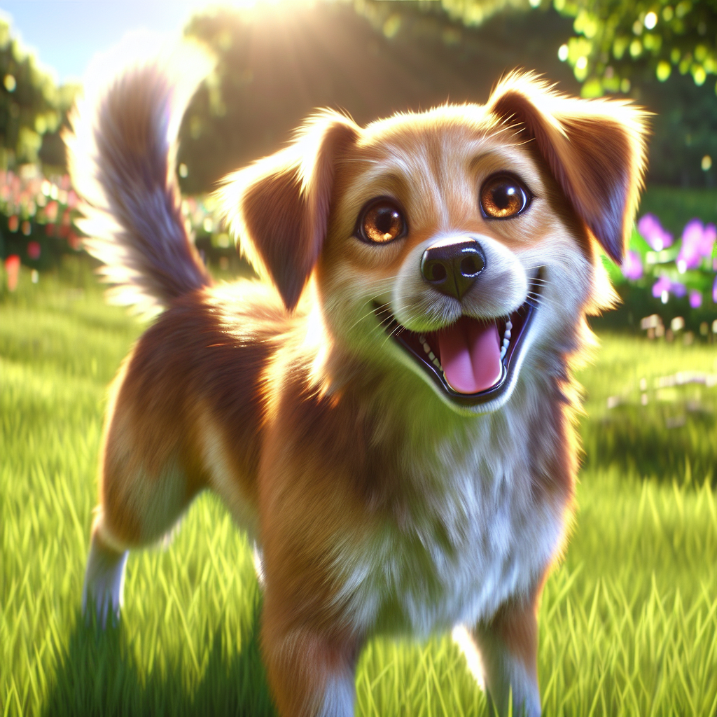 AI-generated image for: realistic image of a happy dog