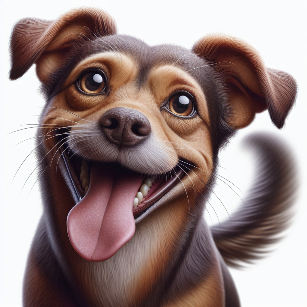 AI-generated image for: realistic image of a happy dog