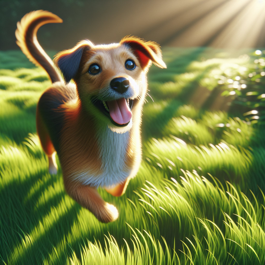 AI-generated image for: realistic image of a happy dog