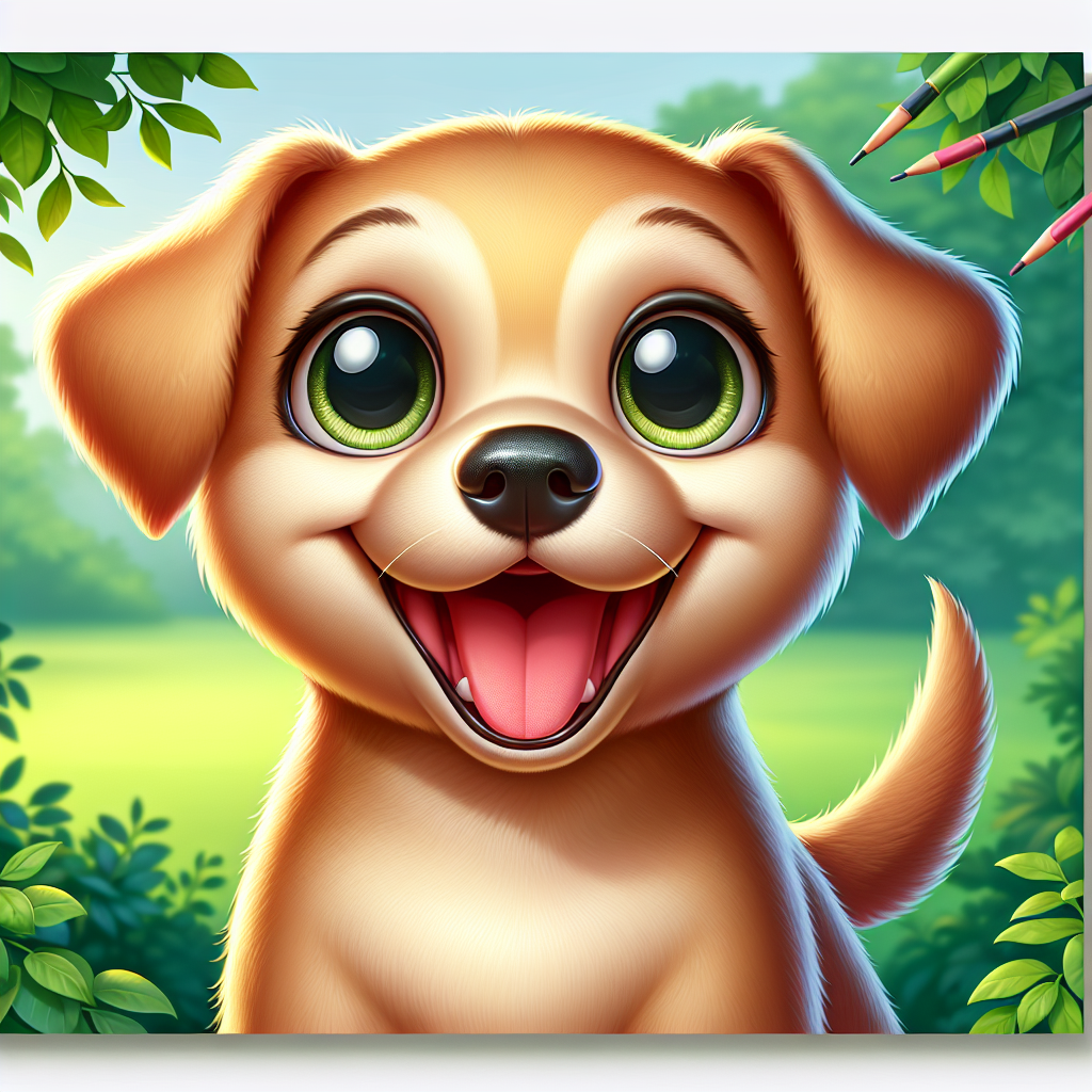 AI-generated image for: realistic image of a happy dog