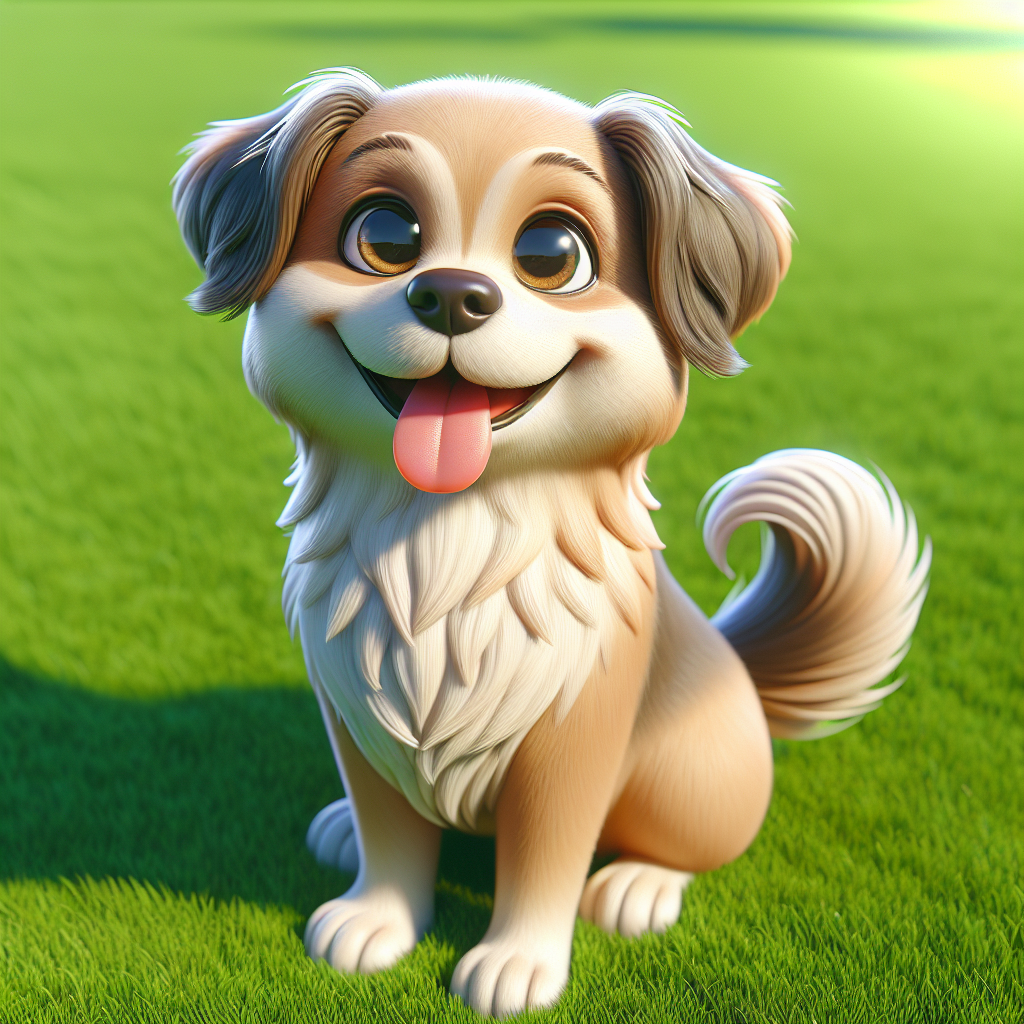 AI-generated image for: realistic image of a happy dog