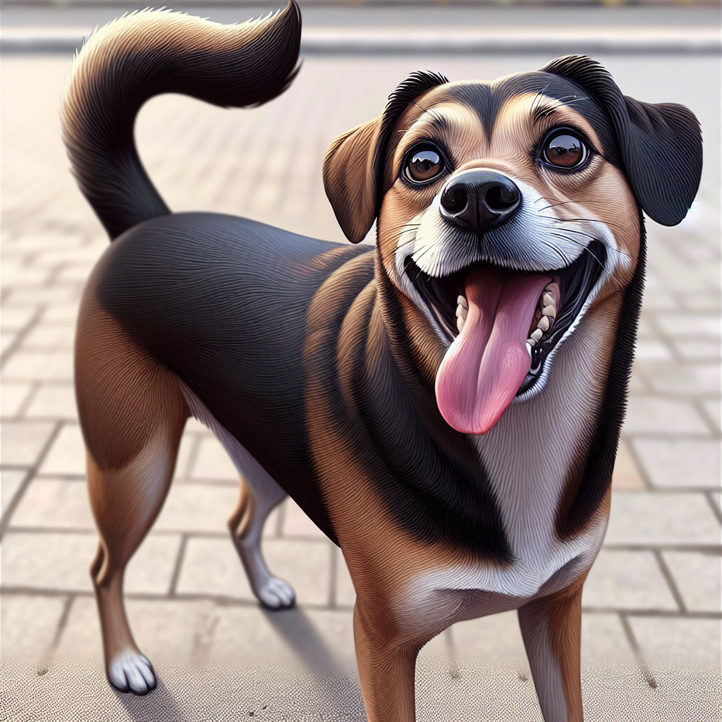 AI-generated image for: realistic image of a happy dog