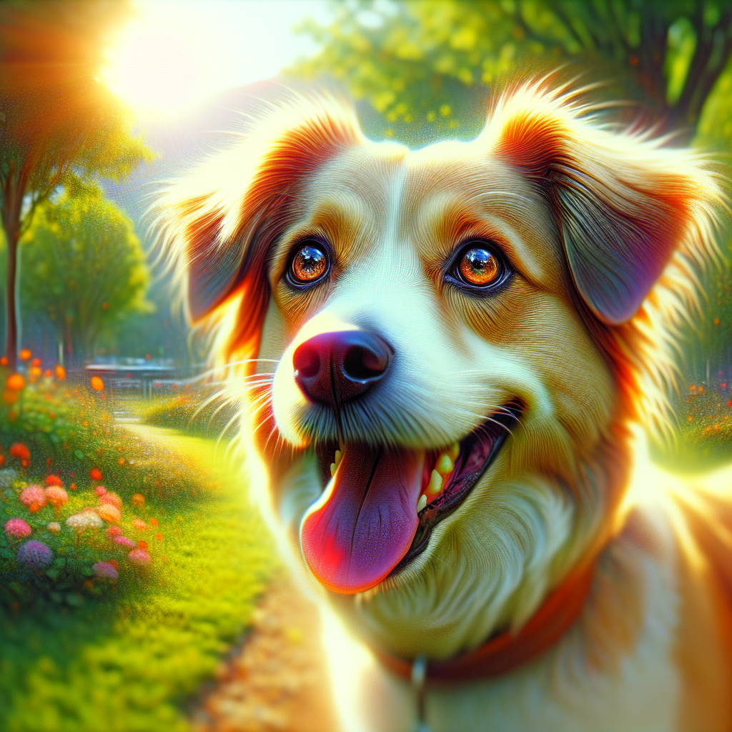 AI-generated image for: realistic image of a happy dog