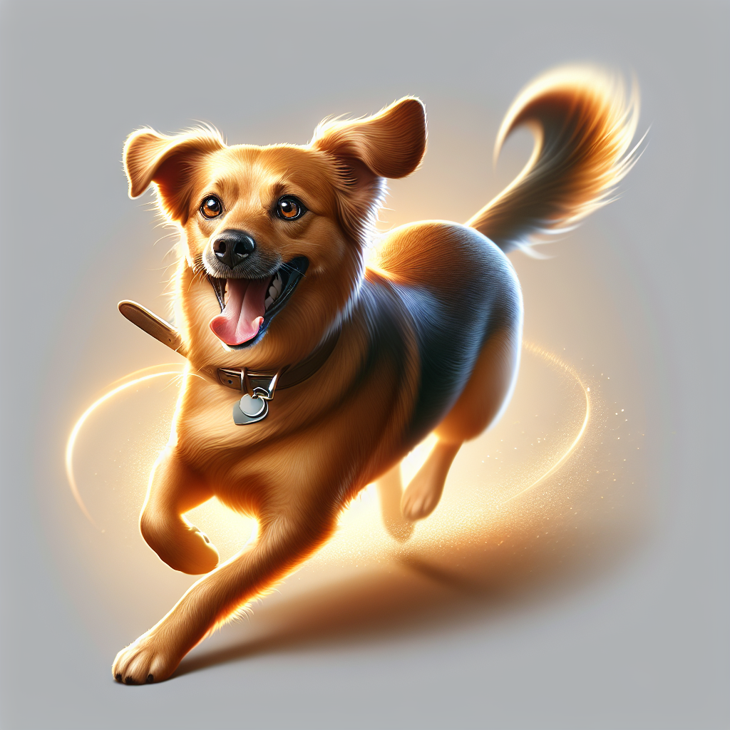 AI-generated image for: realistic image of a happy dog