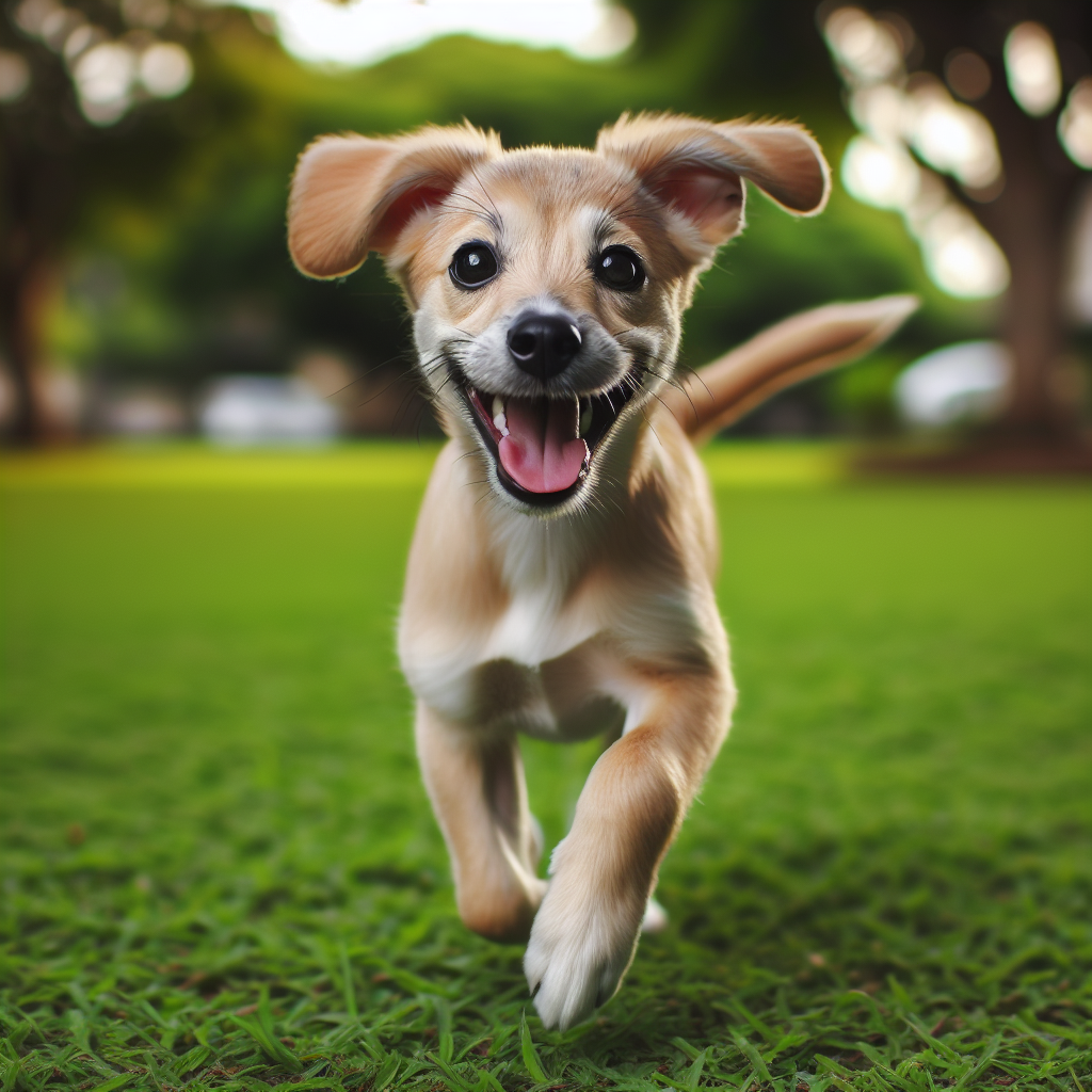 AI-generated image for: realistic image of a happy dog