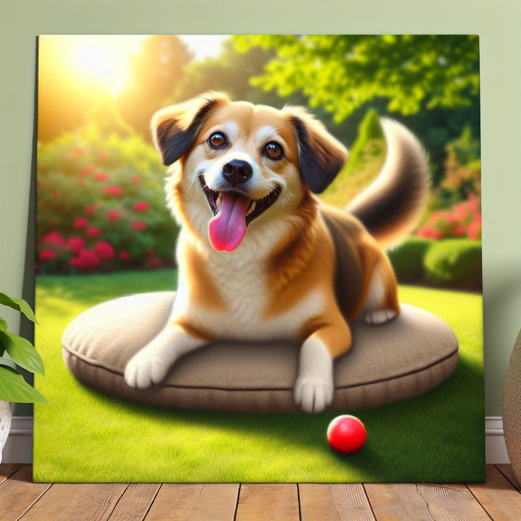 AI-generated image for: realistic image of a happy dog