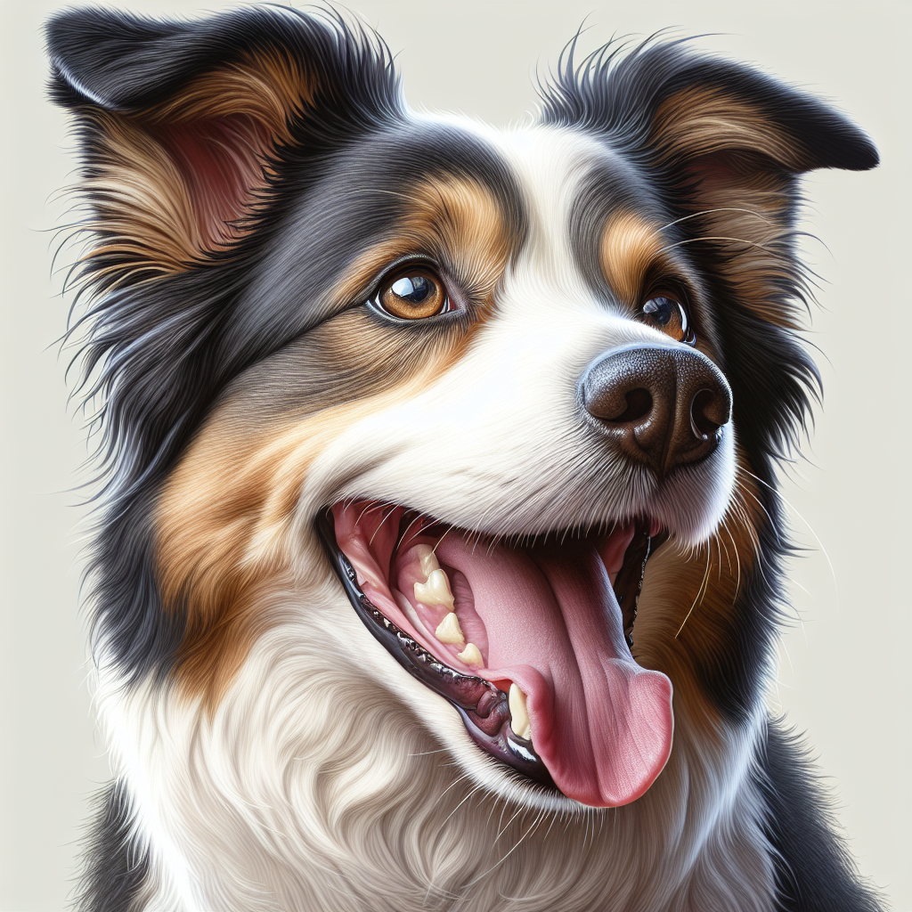 AI-generated image for: realistic image of a happy dog