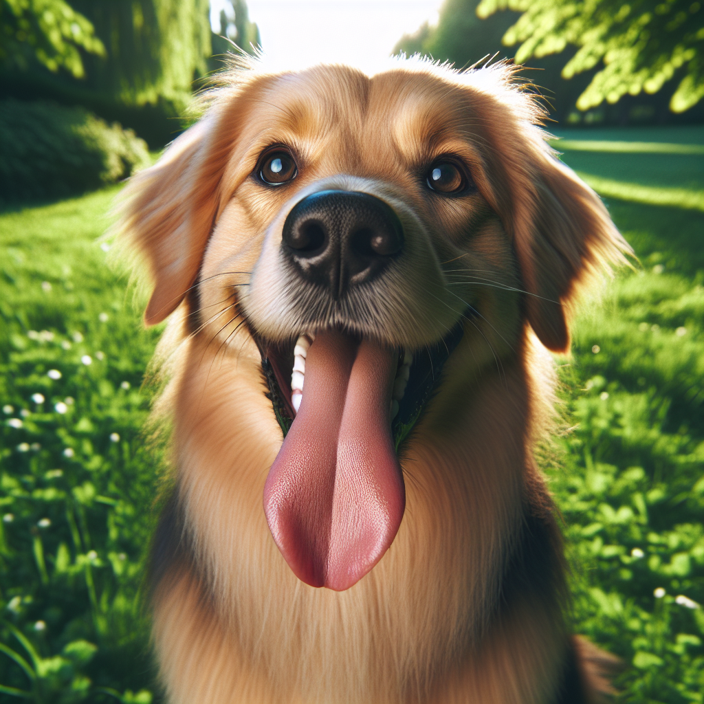 AI-generated image for: realistic image of a happy dog