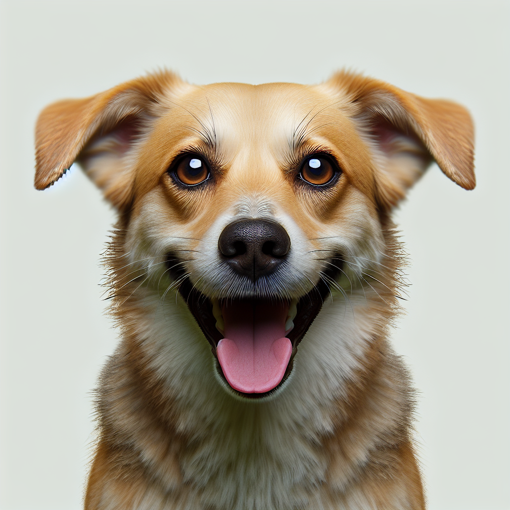 AI-generated image for: realistic image of a happy dog