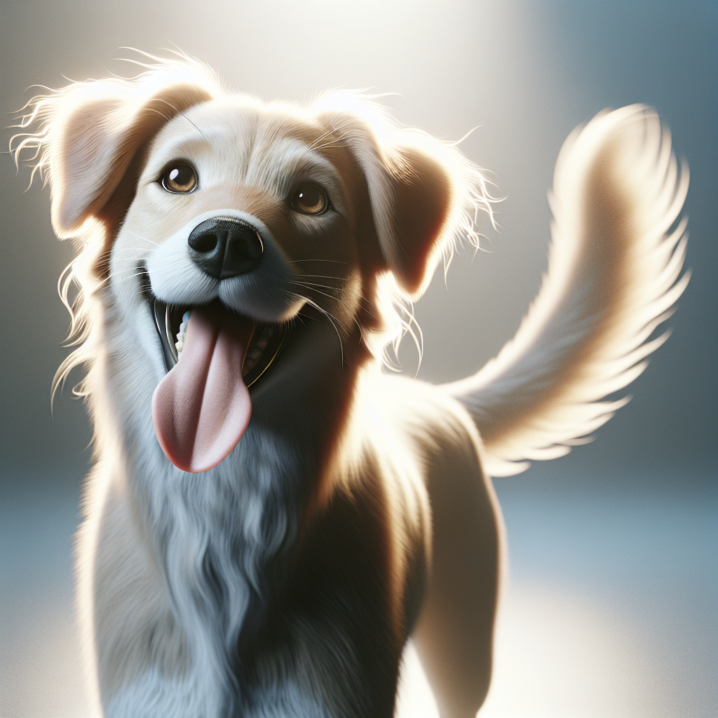 AI-generated image for: realistic image of a happy dog