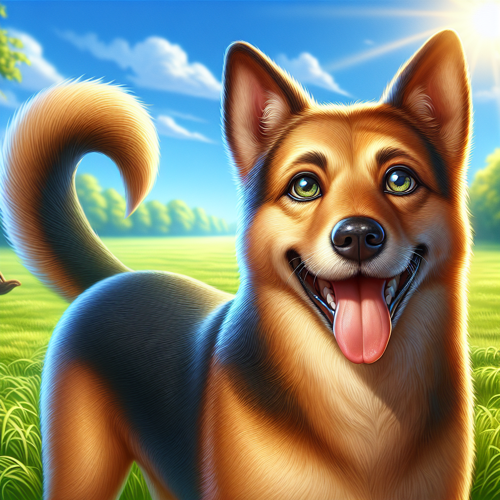 AI-generated image for: realistic image of a happy dog
