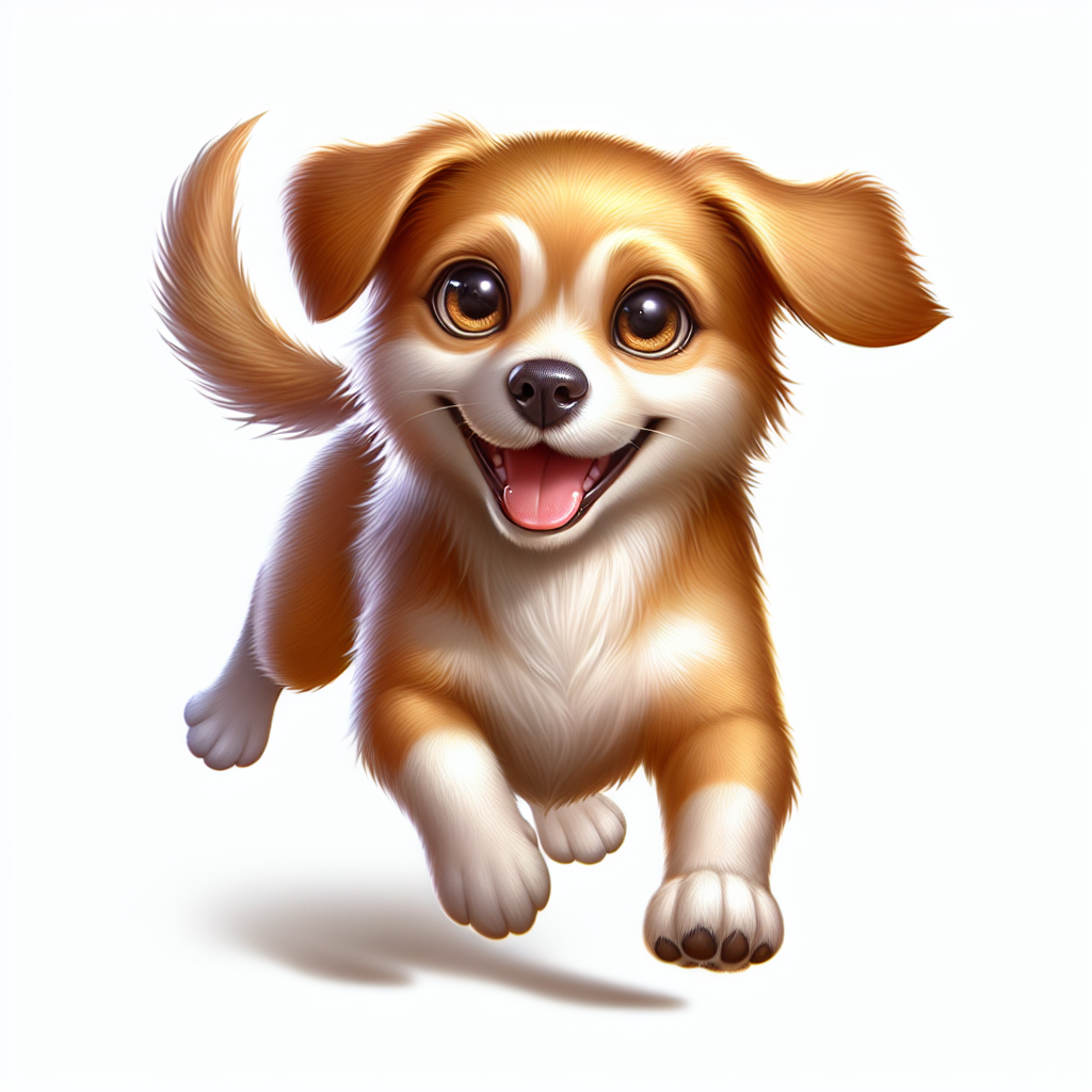 AI-generated image for: realistic image of a happy dog