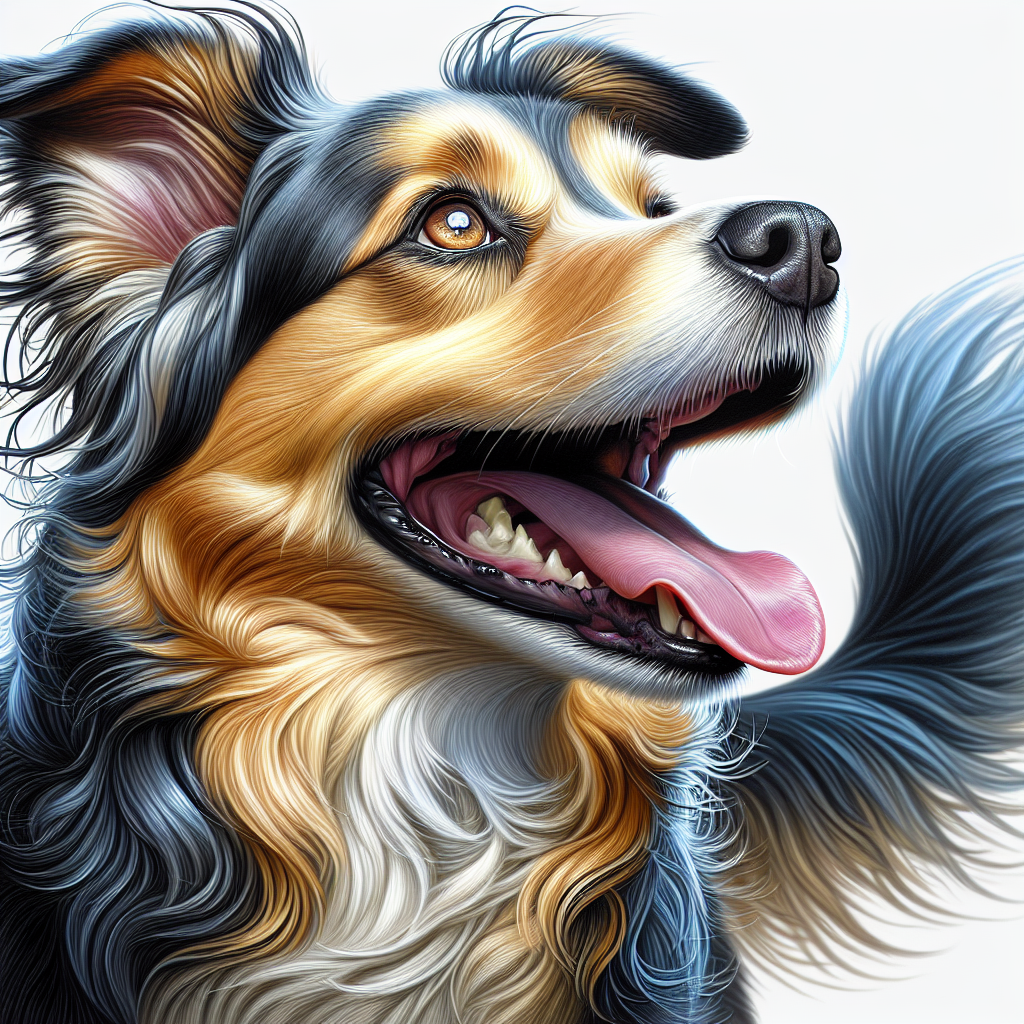 AI-generated image for: realistic image of a happy dog