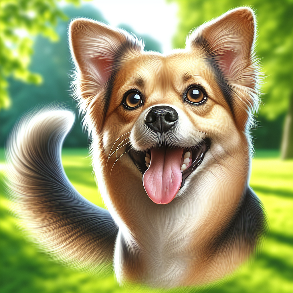 AI-generated image for: realistic image of a happy dog