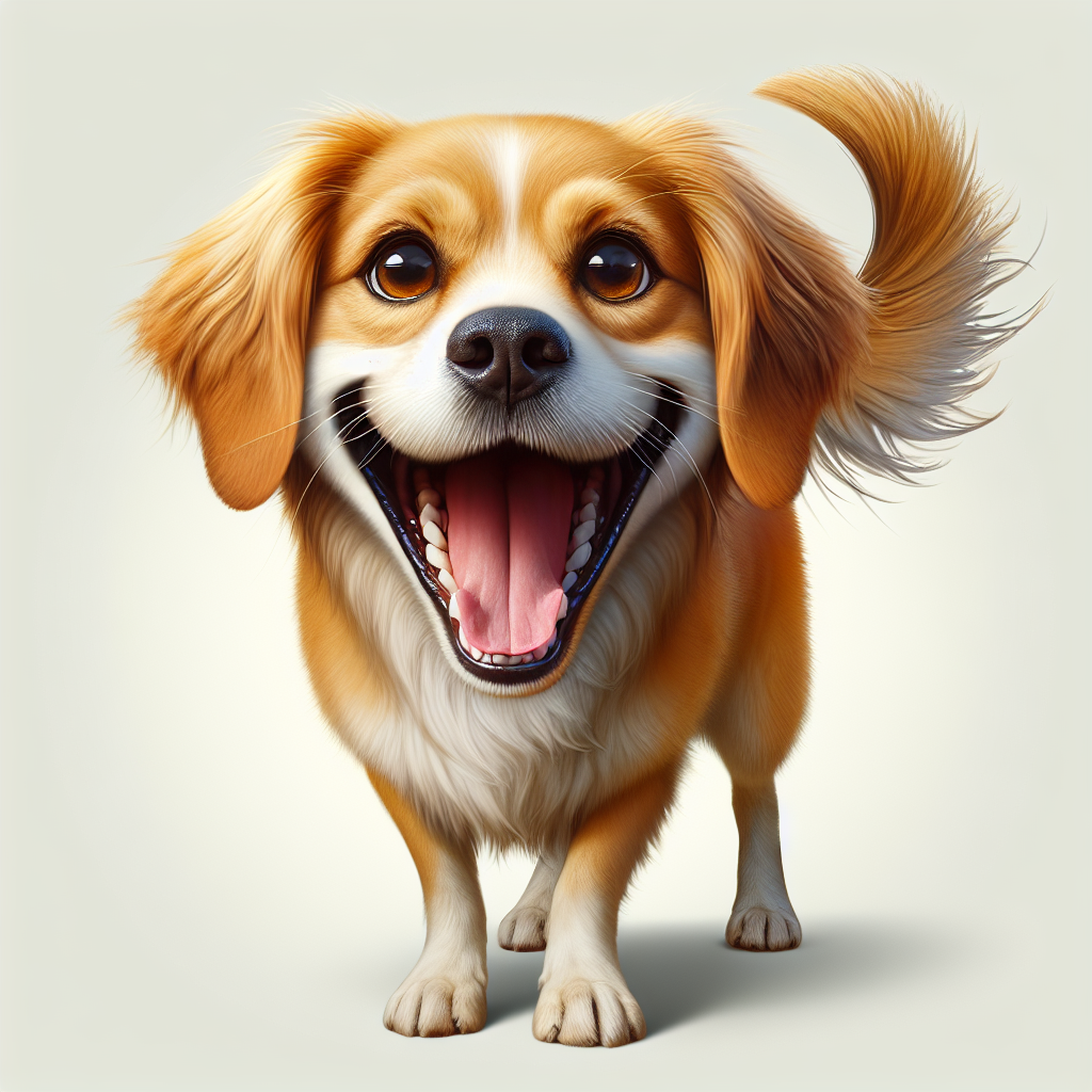 AI-generated image for: realistic image of a happy dog