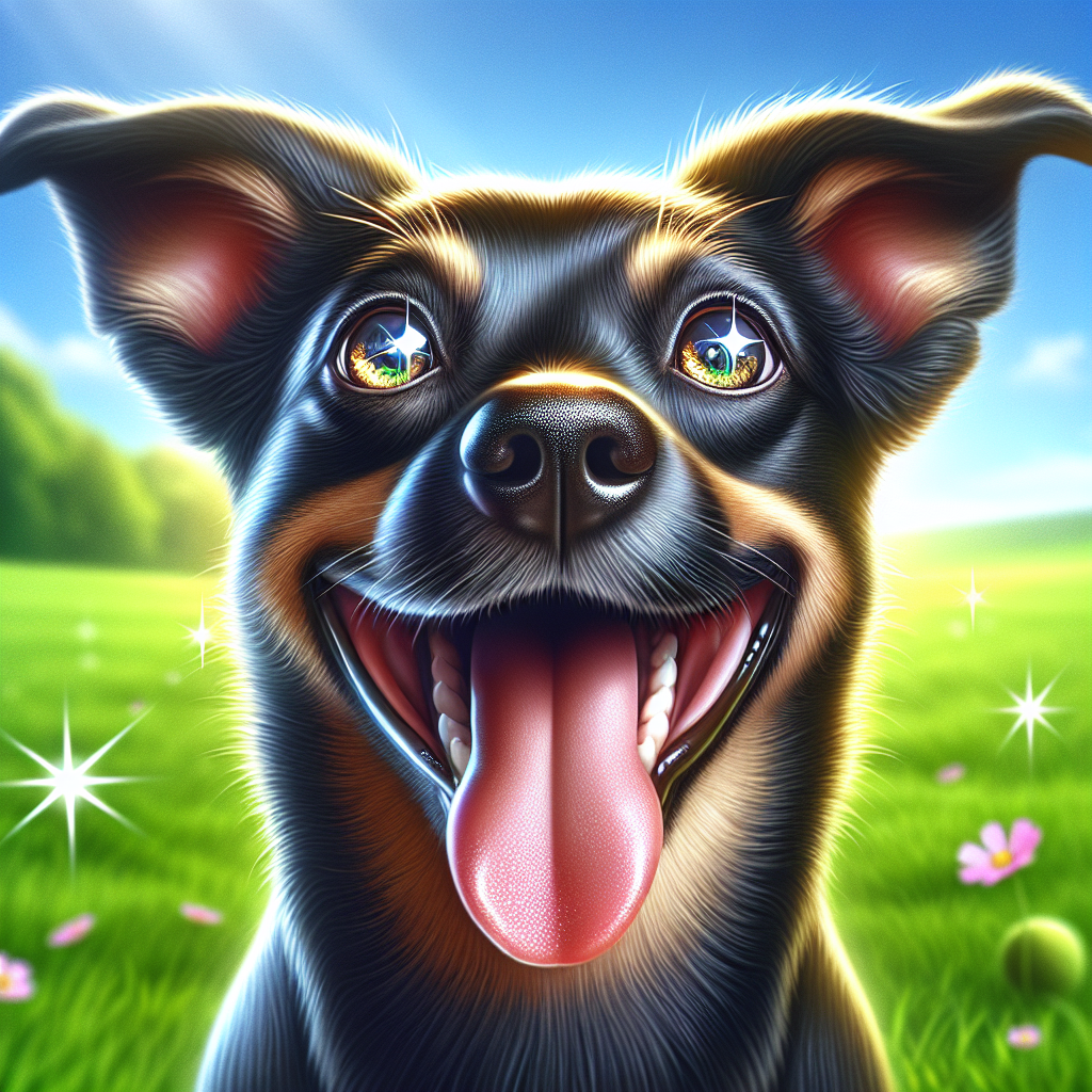 AI-generated image for: realistic image of a happy dog