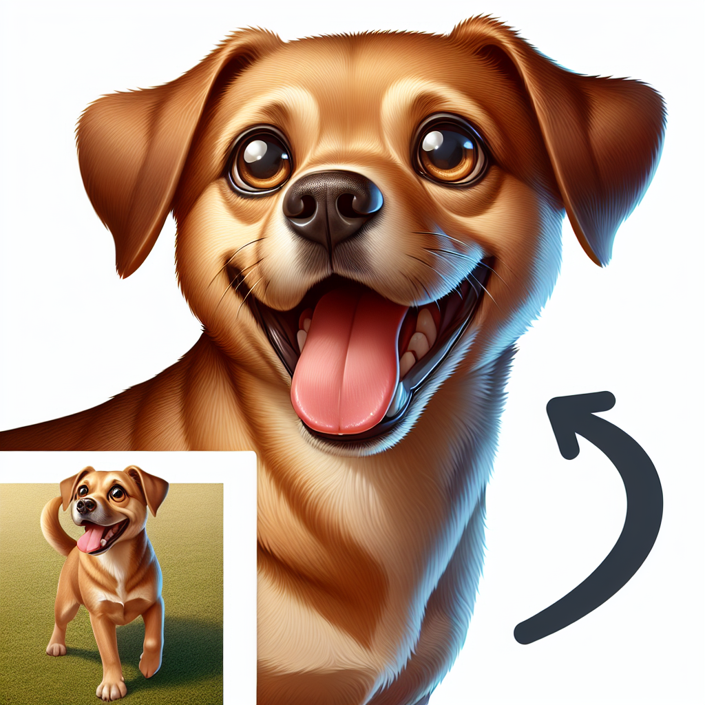 AI-generated image for: realistic image of a happy dog