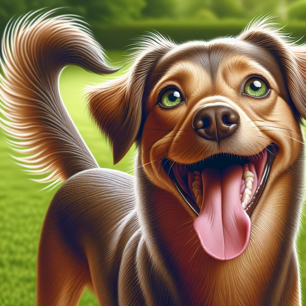 AI-generated image for: realistic image of a happy dog