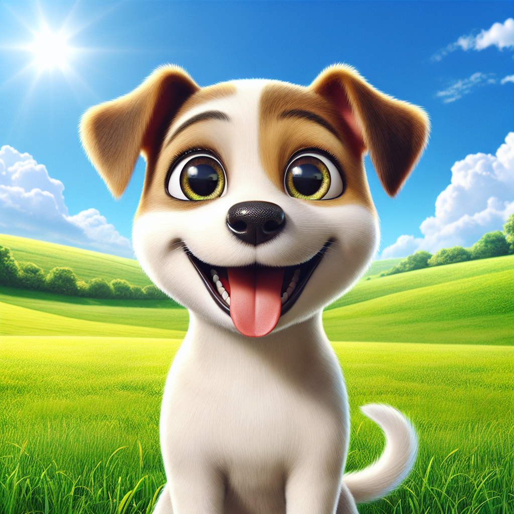 AI-generated image for: realistic image of a happy dog