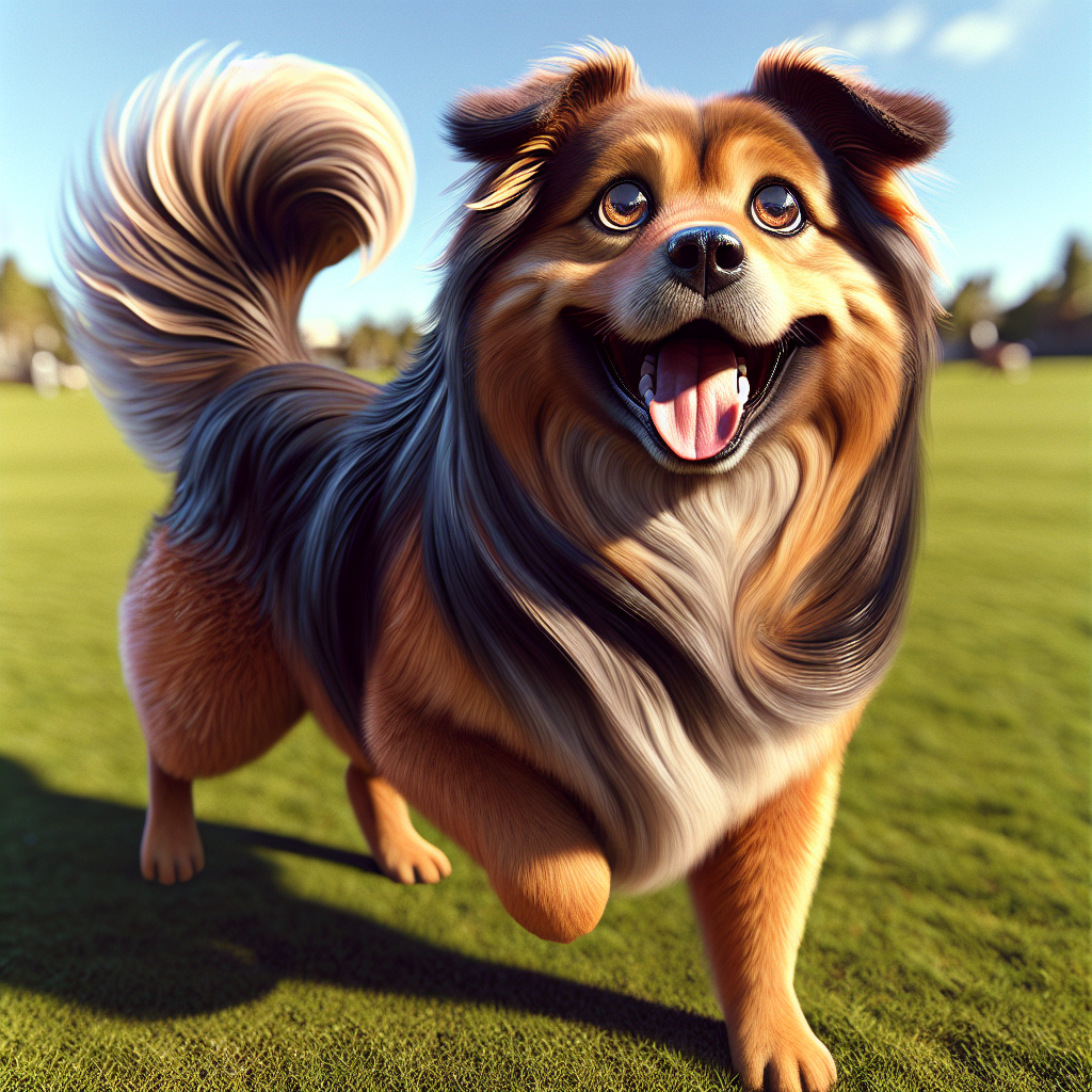 AI-generated image for: realistic image of a happy dog