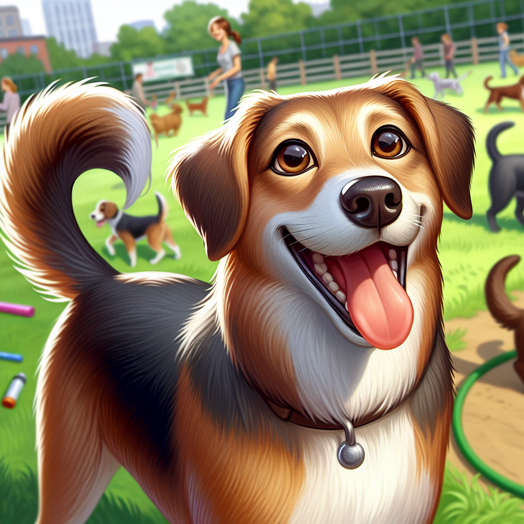 AI-generated image for: realistic image of a happy dog