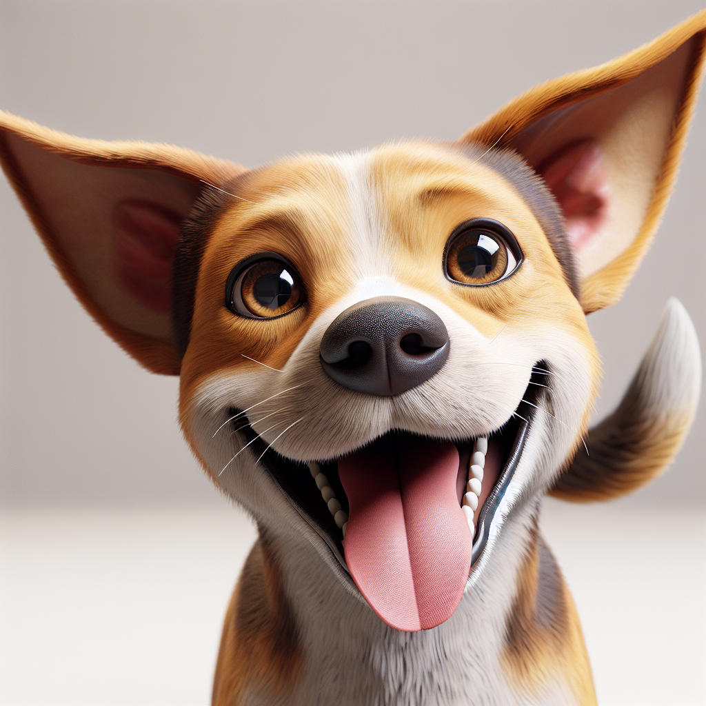 AI-generated image for: realistic image of a happy dog
