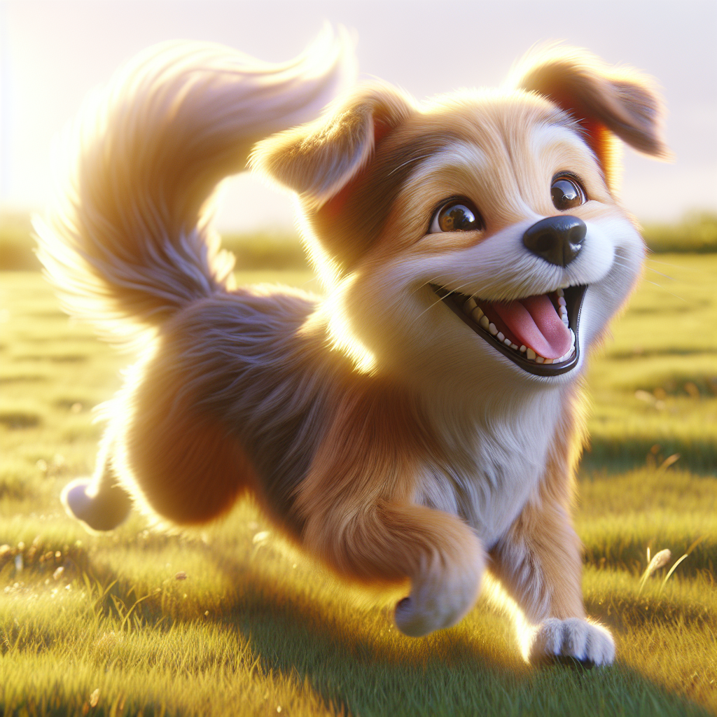 AI-generated image for: realistic image of a happy dog