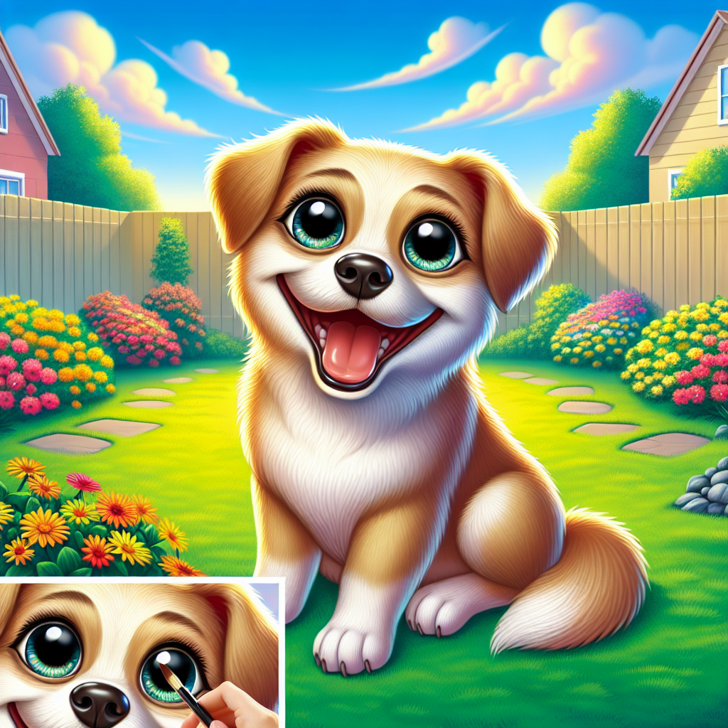 AI-generated image for: realistic image of a happy dog