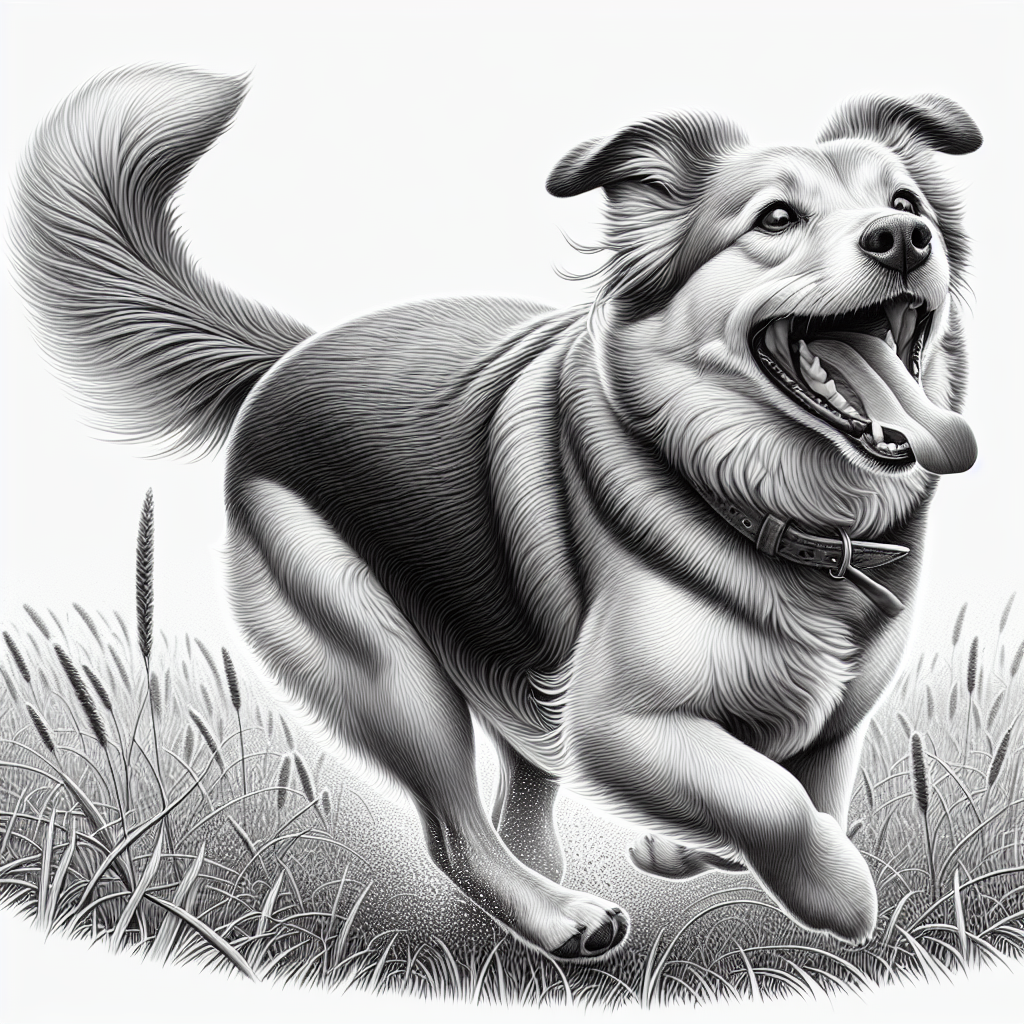 AI-generated image for: realistic image of a happy dog