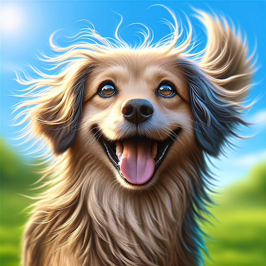 AI-generated image for: realistic image of a happy dog